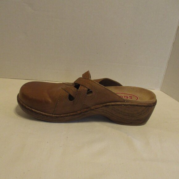 Klogs Woman Size 8.5 Brown Tan Vacation Travel Cruise Top Slide Shoes - Picture 6 of 12